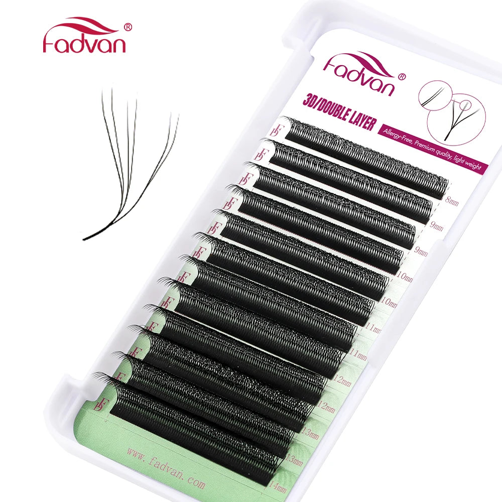 FADVAN 3D/4D/5D W Shaped Eyelash Extensions - Natural Softlight Volume
