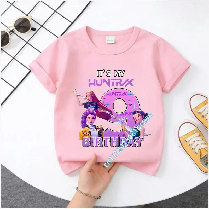 K-Pop Demon Hunters T-Shirt - Fun Summer Tee for Kids 7-13
