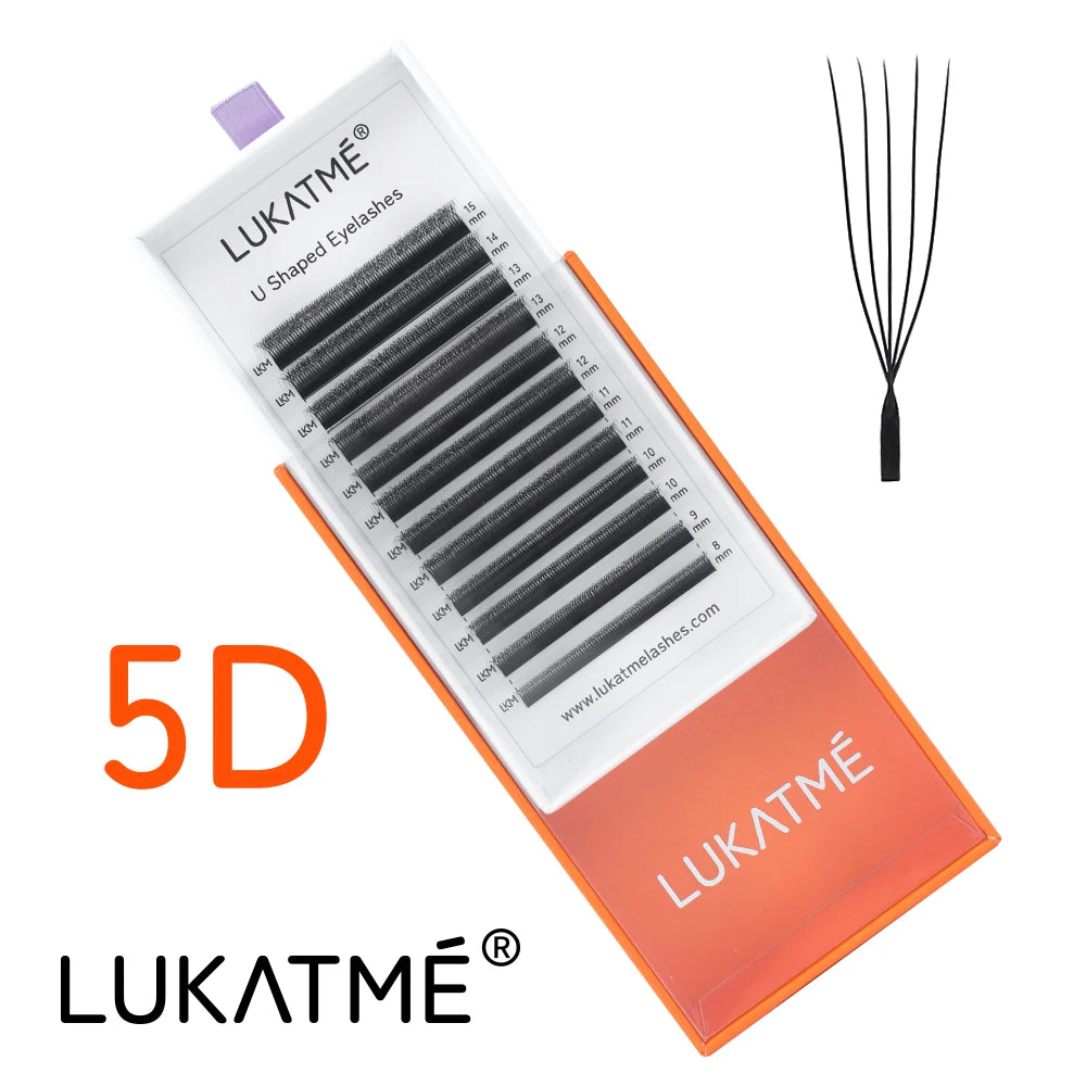 LUKATME 8PC Premade YY W Shape Curl Eyelash Extensions Mix Style
