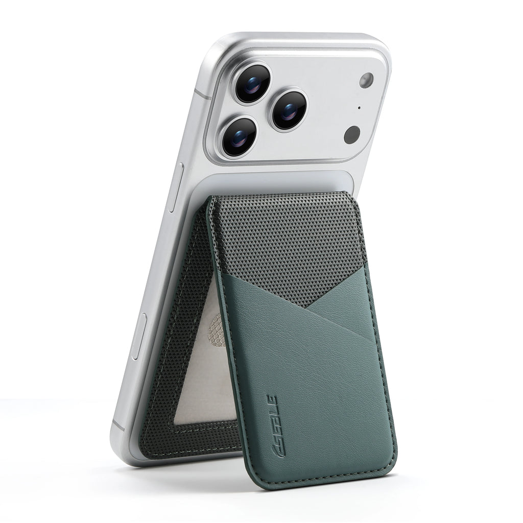 Elegant Leather Wallet MagSafe Card Holder for iPhone & Galaxy