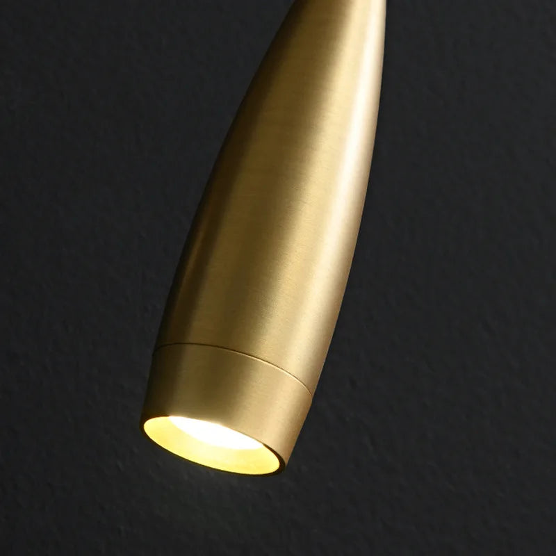 Adjustable Copper LED Wall Lamp - Modern Gold and Black Design