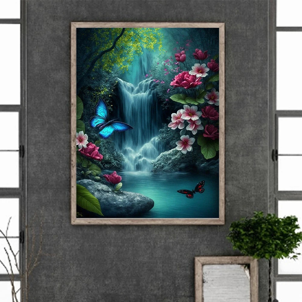 5D Diamond Painting Kit – Stunning Waterfall Art for Home Décor