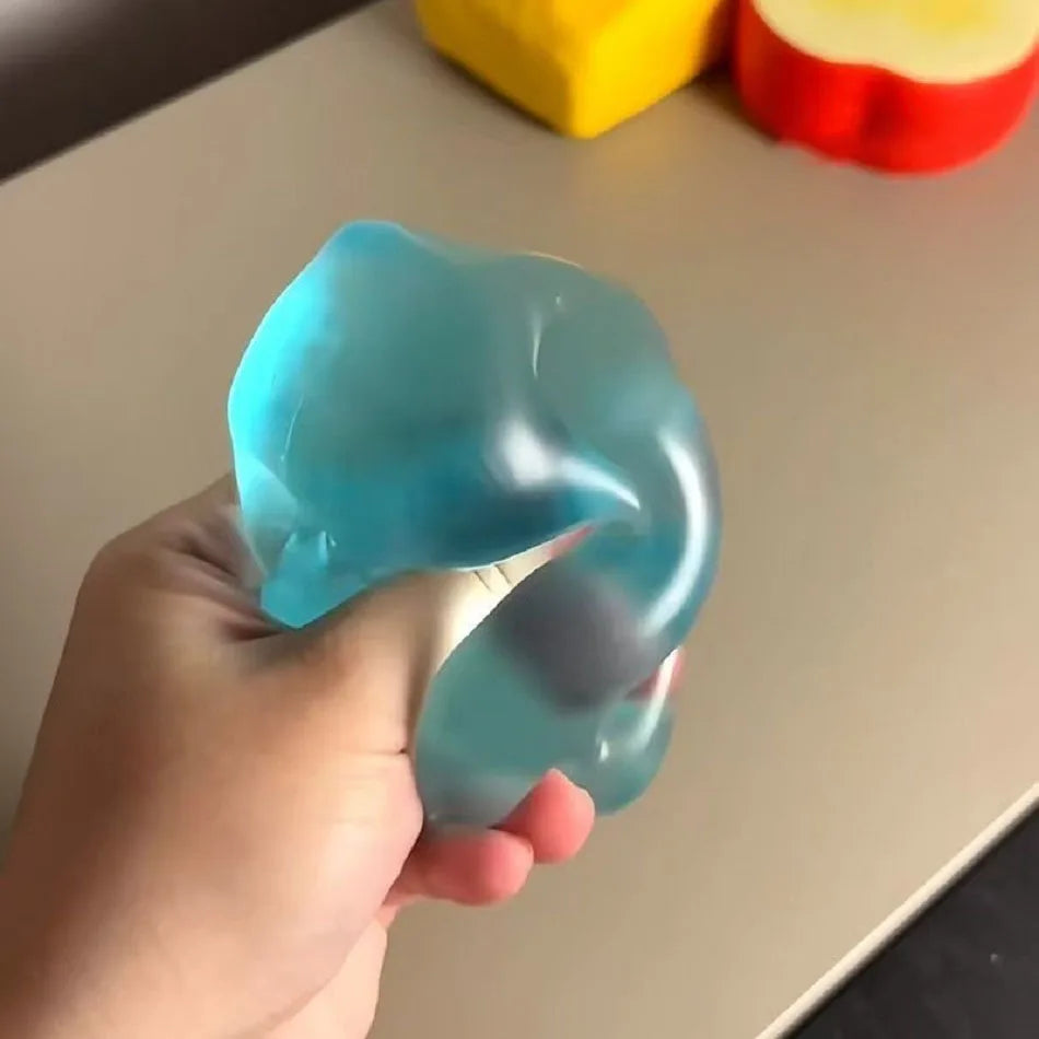 Squishy Green Apple Stress Ball - Fidget Sensory Toy for Relief