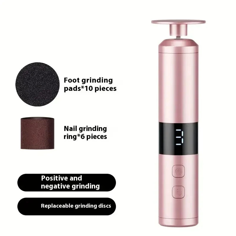 3-Speed Electric Manicure Pedicure Kit with LCD Display & 16 Heads