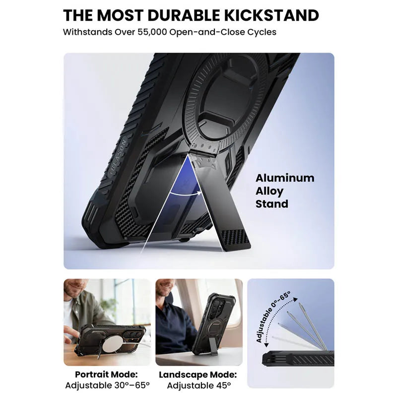 I-BLASON Rugged Armor Case for Samsung Galaxy S26 Ultra - Screen Protector & Stand