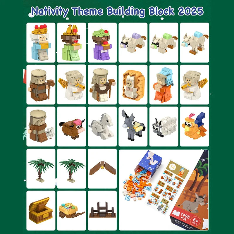 DIY Nativity Scene Christmas Advent Calendar - 24-Day Countdown