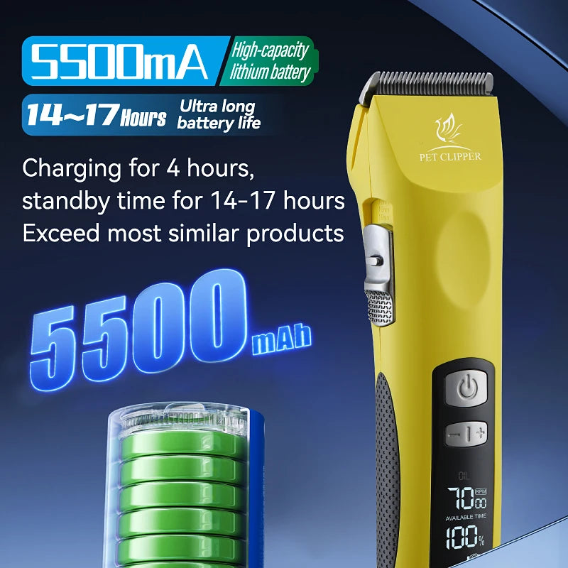 Fenice Cordless Rechargeable Pet Clipper - Professional Grooming Tool