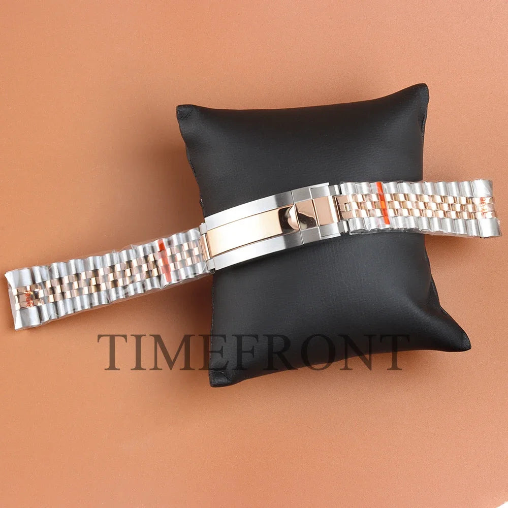 Stylish 20mm Stainless Steel Watchband - Rose Gold/Black/Gold