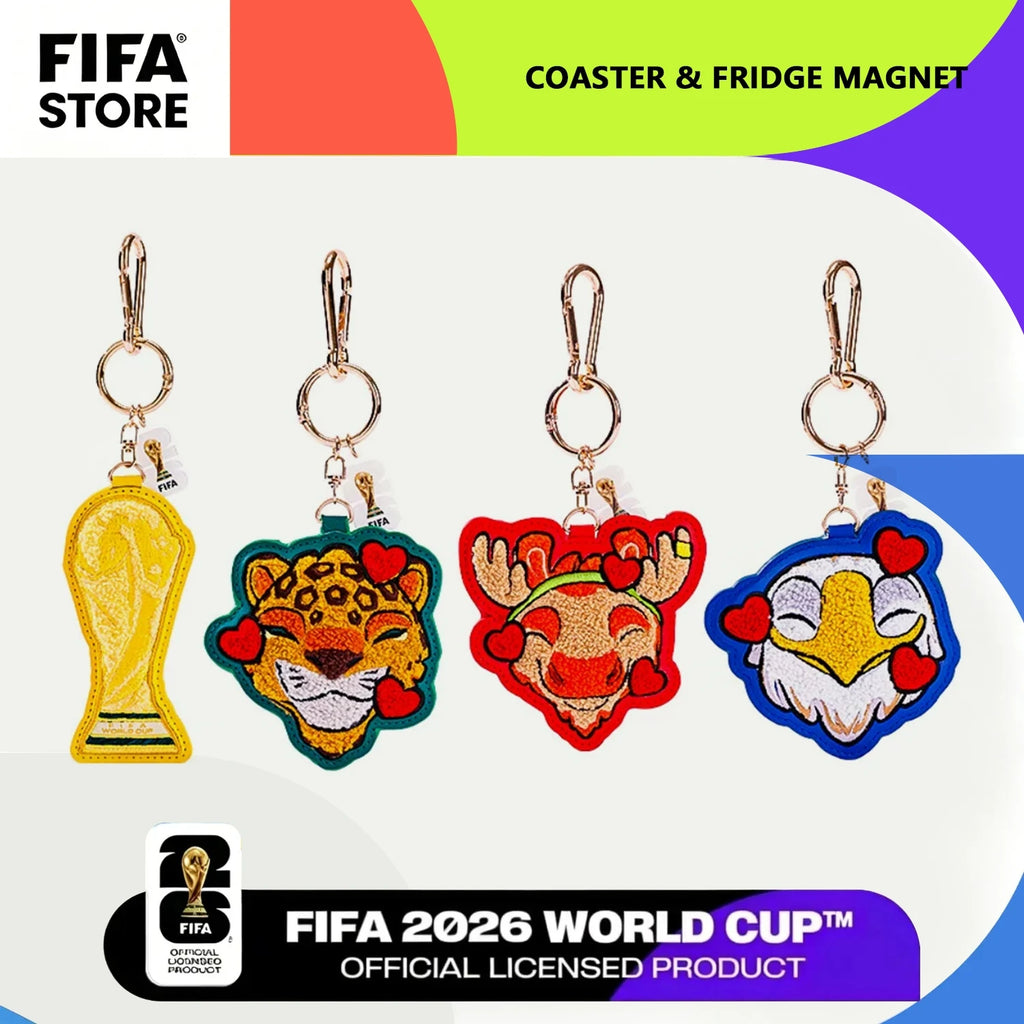 FIFA World Cup 2026 Trophy Keychain - Cute Towel Embroidery Charm
