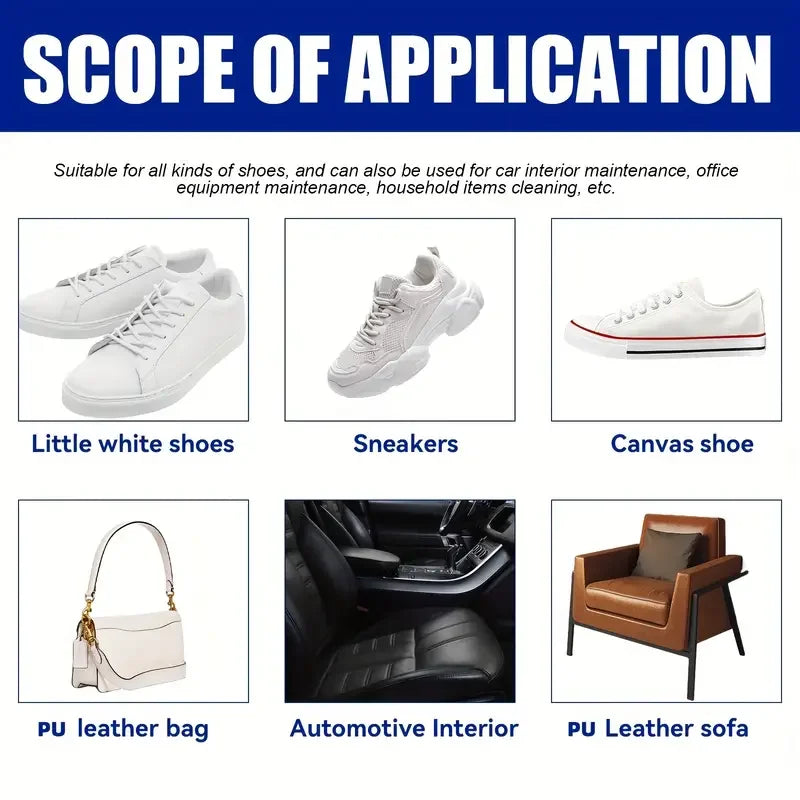 Powerful White Shoe Cleaner Paste - Stain Remover for All Surfaces
