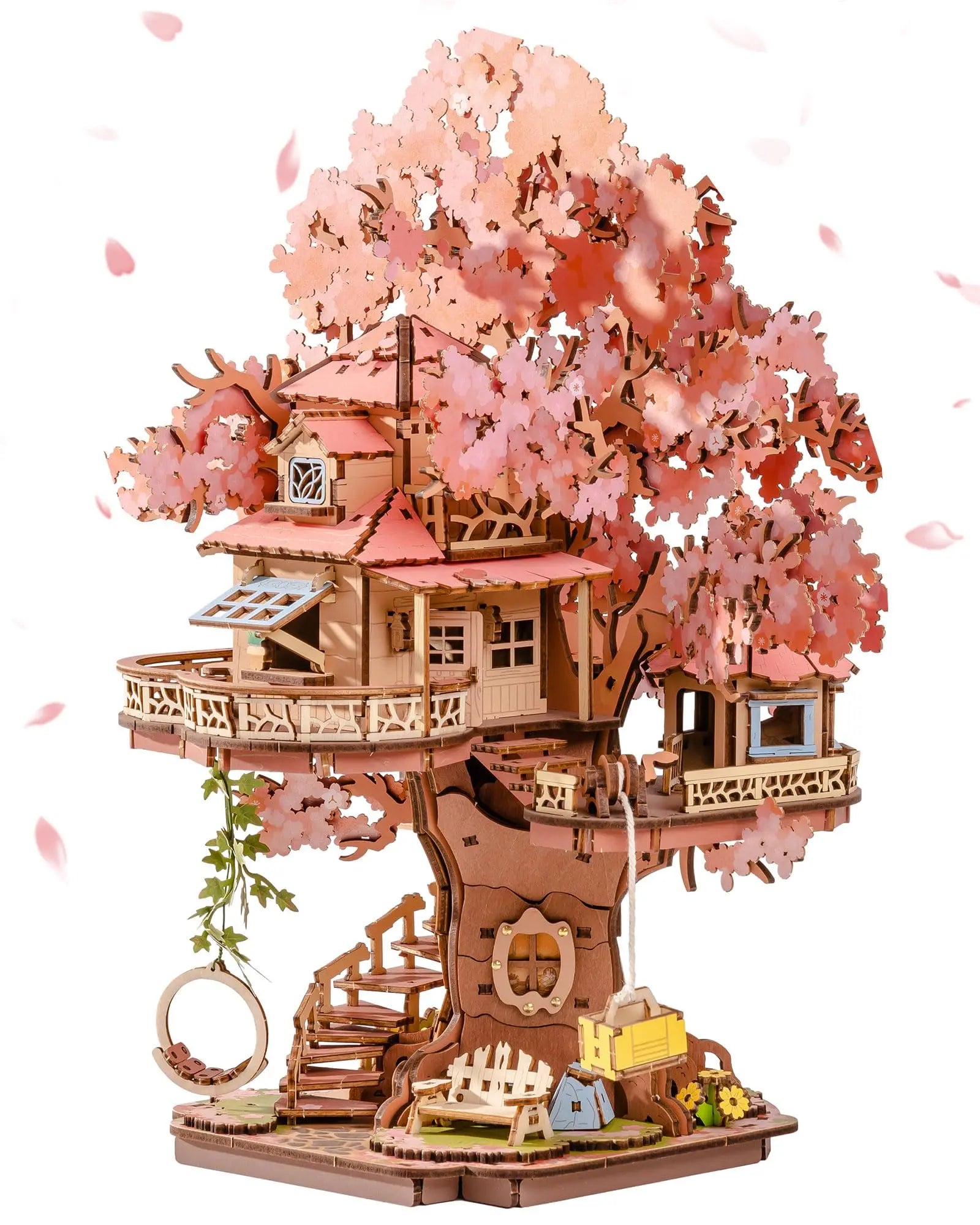 Robotime Sakura Tree House 3D Wooden Puzzle - DIY Decorative Model