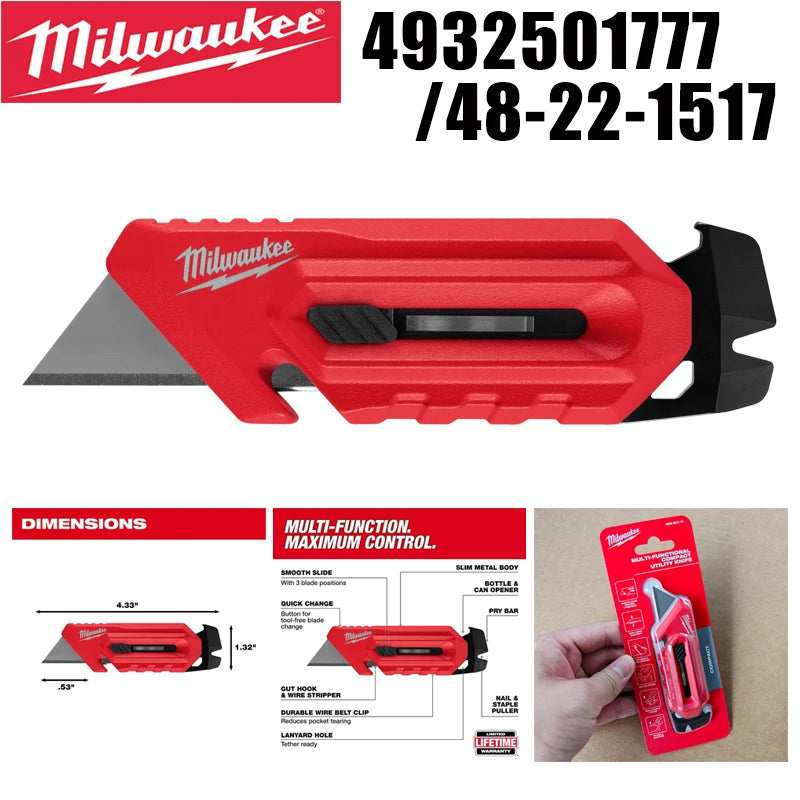 Milwaukee Multi-Function Compact Utility Knife - Versatile & Durable