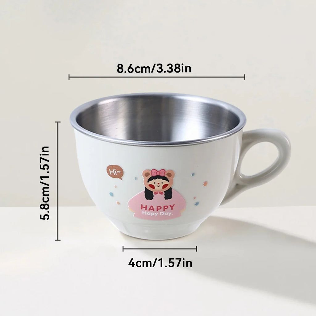 Double Wall Stainless Steel Kids Coffee Tumbler Cup