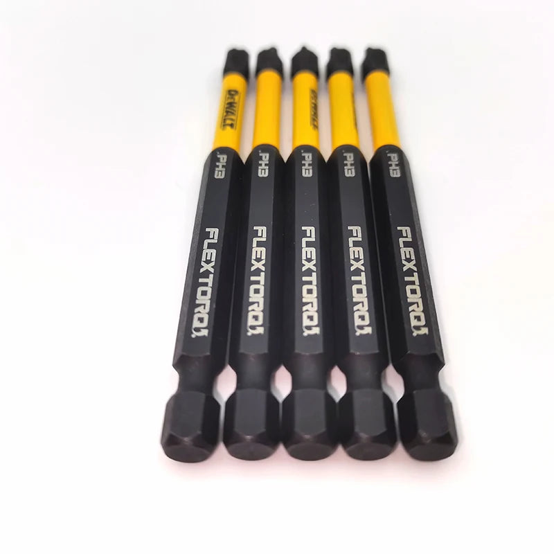 DEWALT 89MM FLEXTORQ PH3 Impact Drill Bits Set - 5 High-Speed Steel