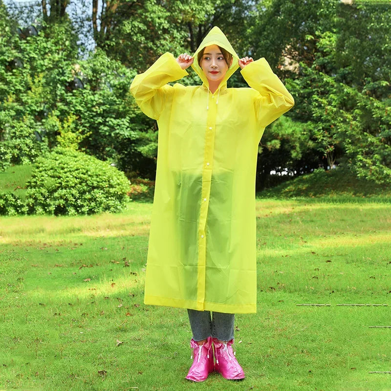 EVA Rain Suit Poncho - Waterproof & Windproof Travel Raincoat