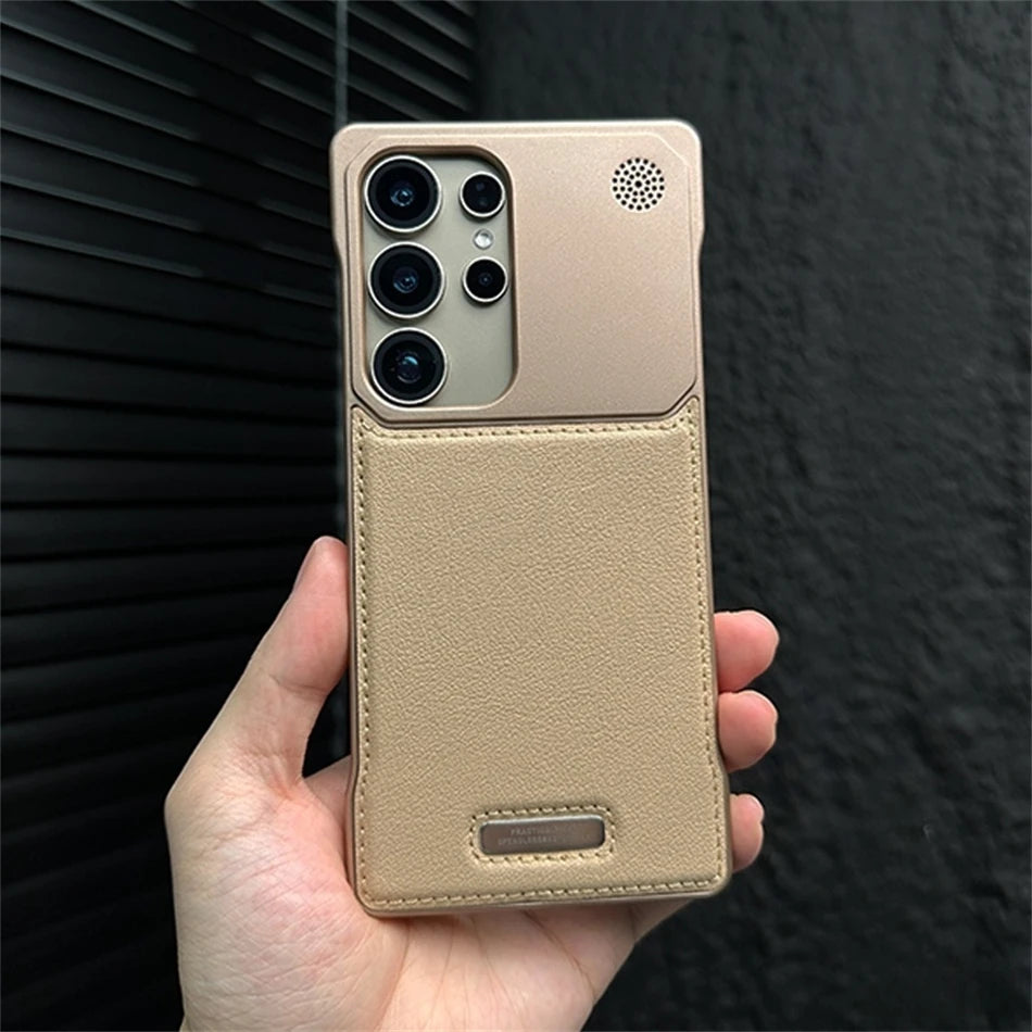 Luxury Magnetic Leather Case for Samsung Galaxy S22-S25 Ultra
