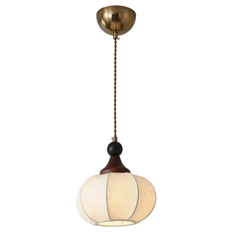 Elegant E27 LED Pendant Lamp - Vintage Solid Wood Chandelier