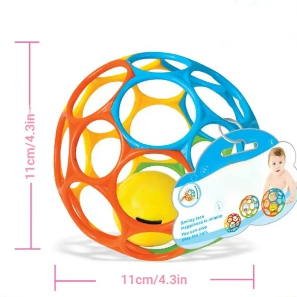 Soft Baby Rattle Ball Toy - Educational Teether for Newborns & Infants