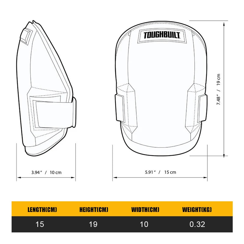 ToughBuilt 2-in-1 Knee Pads for Ultimate Comfort & Protection