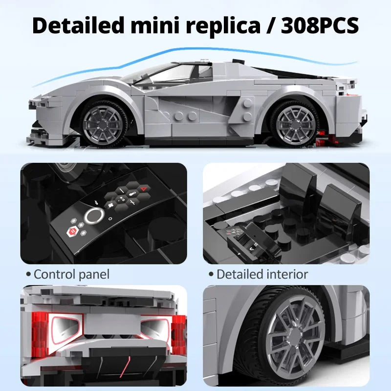 CaDA APP Programming RC Sports Car Building Blocks for Kids