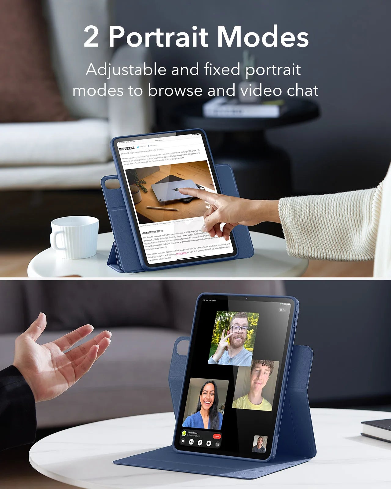 ESR Magnetic iPad Pro Case - Adjustable Stand & Total Protection