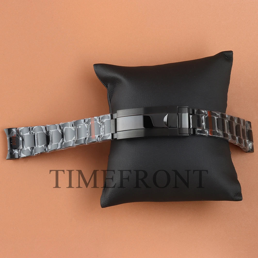 Stylish 20mm Stainless Steel Watchband - Rose Gold/Black/Gold