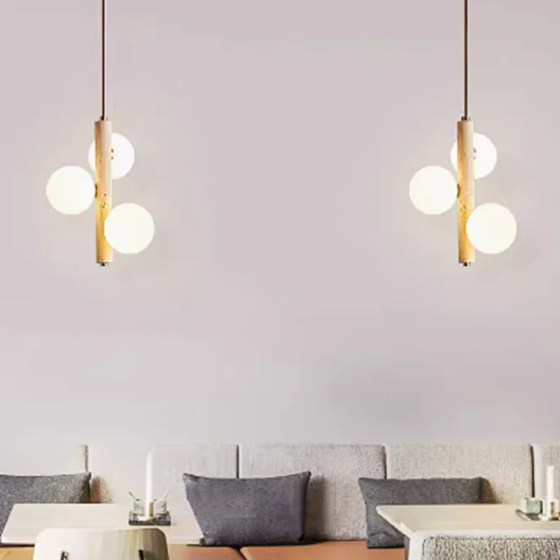 Elegant Frosted Glass Crystal Chandelier – Modern Pendant Light