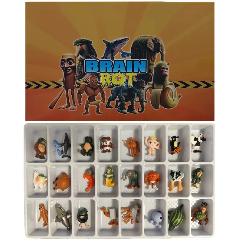 24pcs Italian Brainrot Action Figures Gift Set - Vibrant Character Collection