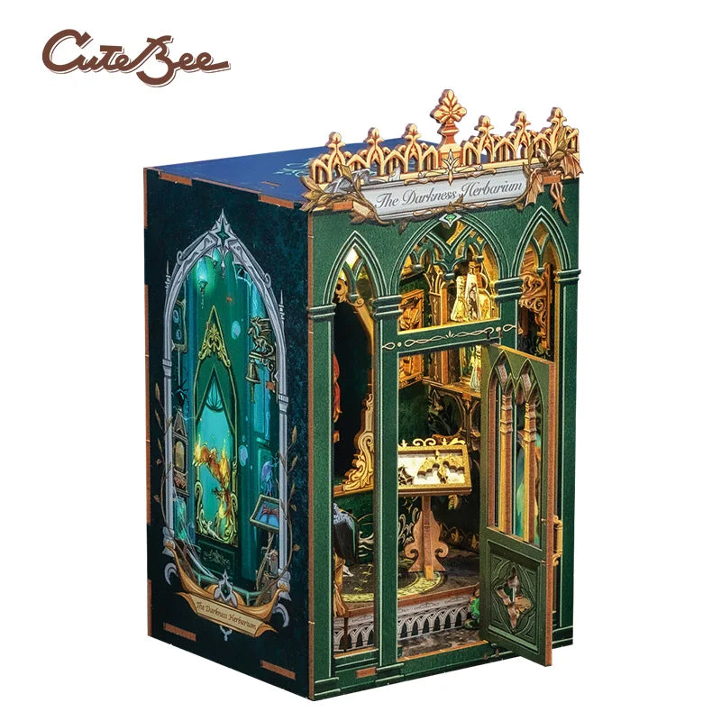 CUTEBEE 3D Miniature DIY Book Nook Kit with LED - Perfect Gift