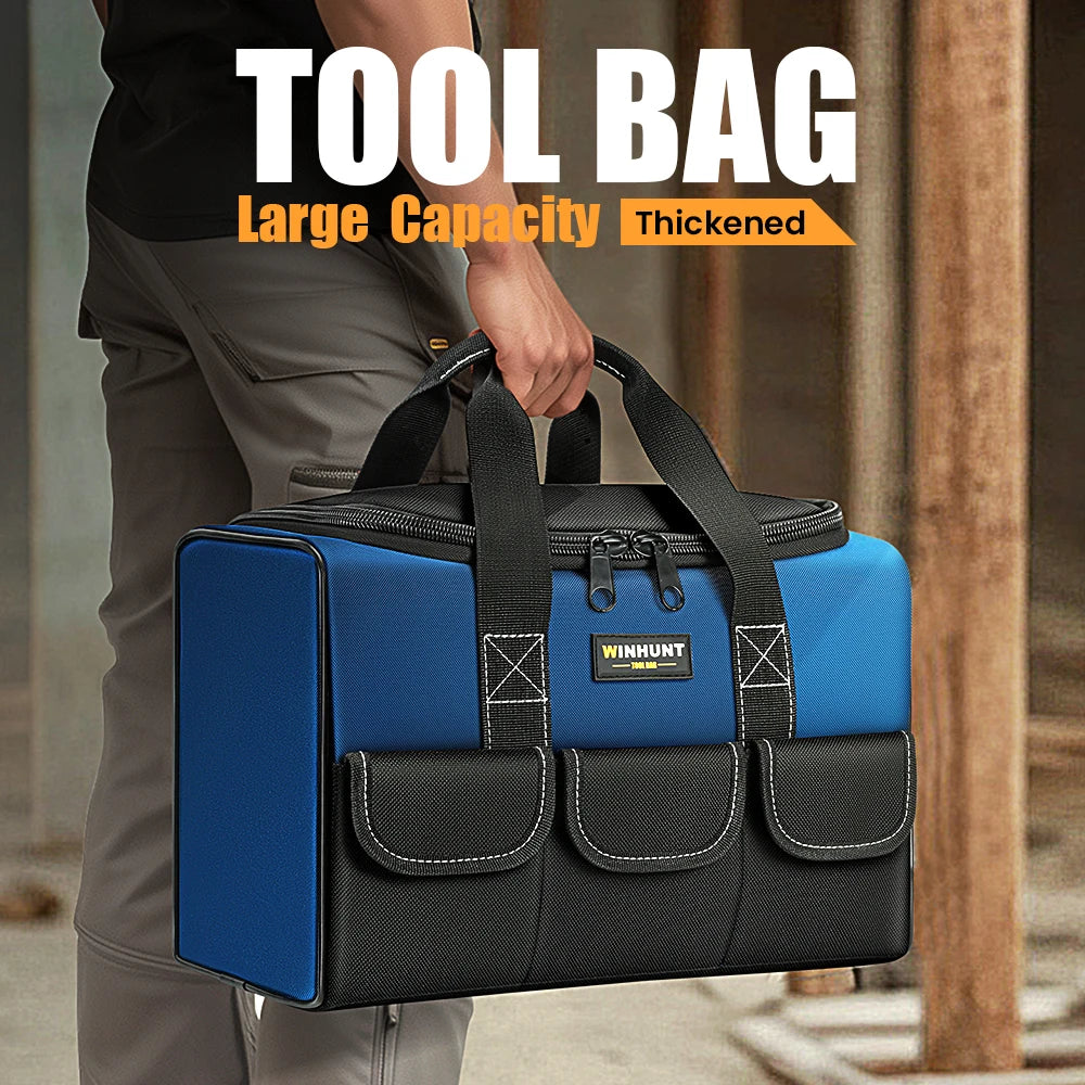 Heavy-Duty Canvas Tool Bag - Portable Multi-Function Tool Kit