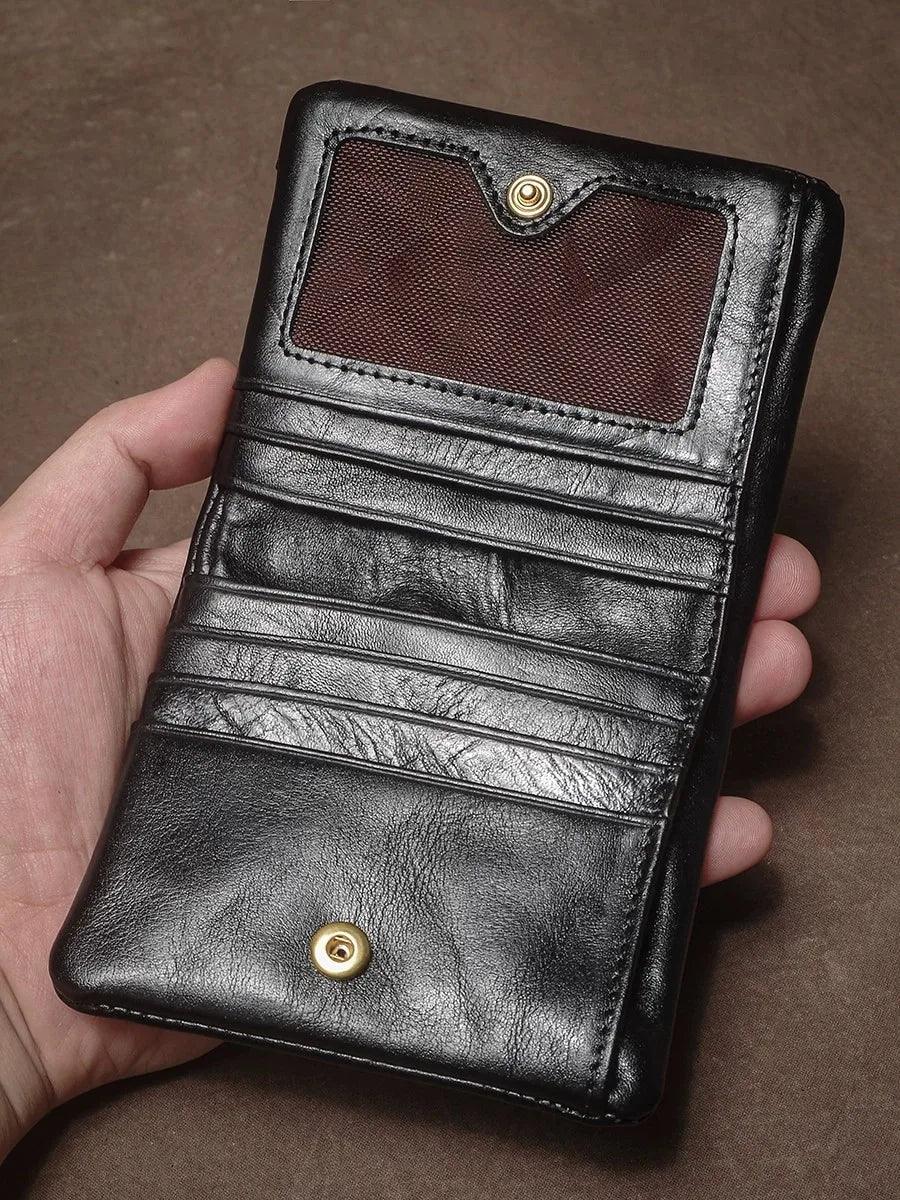 Premium Unisex Genuine Leather Short Card Case & Coin Purse