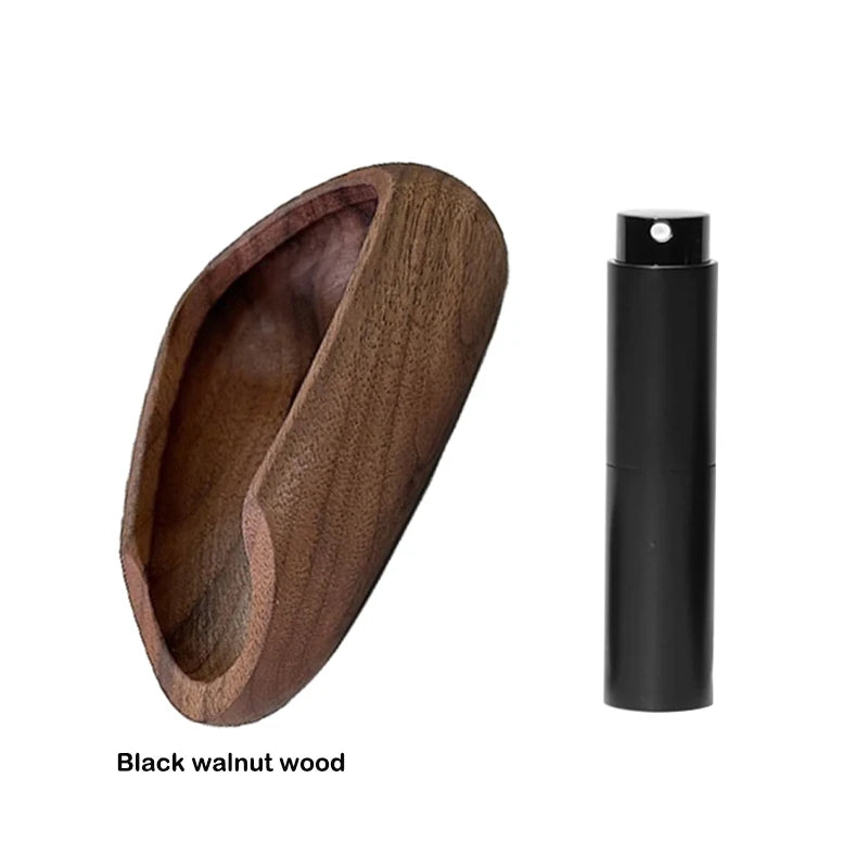 FLYMUYU Wooden Coffee Bean Dosing Cup & Spray Bottle Barista Set