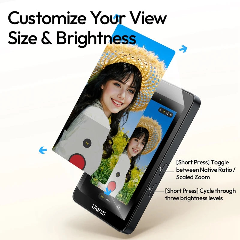 Ulanzi VM1 Vlog Selfie Monitor for iPhone & Android - Bright & Portable