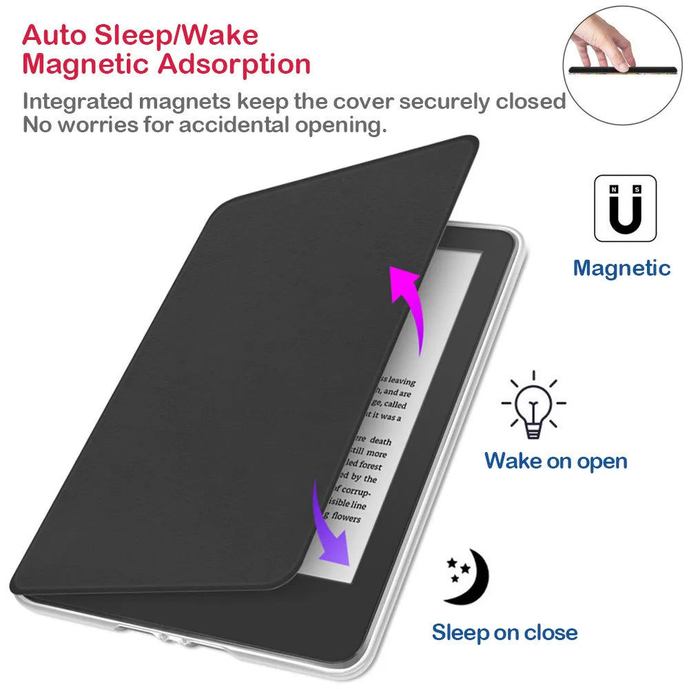 Acrylic Magnetic Bracket Case for Kindle Paperwhite - All-Generation Cover