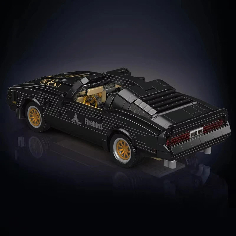 1557-Piece Black Firebird Sport Racing Car Building Set for Kids
