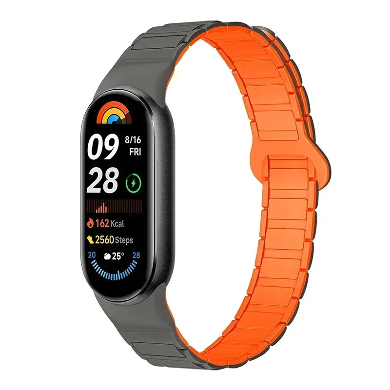 Premium Two-Tone Silicone Sports Watchband for Xiaomi Mi Band 8/9/10