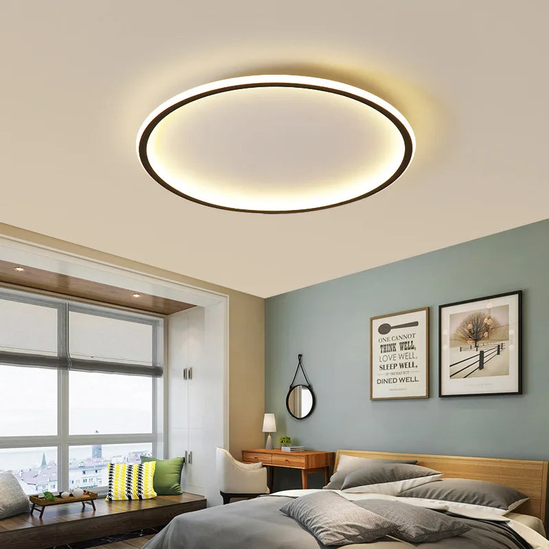 Dimmable Ultra-Thin LED Ceiling Light with Remote Control - Modern Design