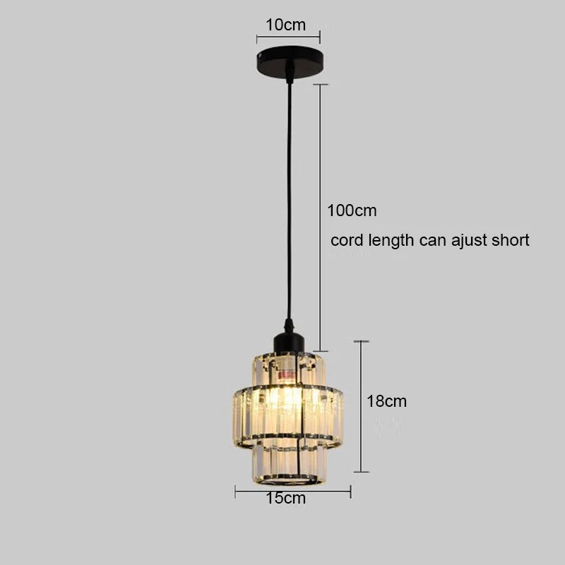 Luxury Crystal Chandelier - Modern LED Pendant Light for Dining Room