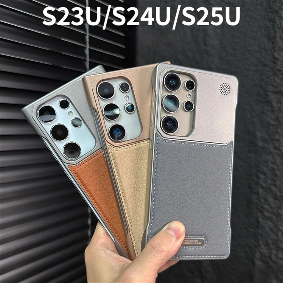 Luxury Magnetic Leather Case for Samsung Galaxy S22-S25 Ultra