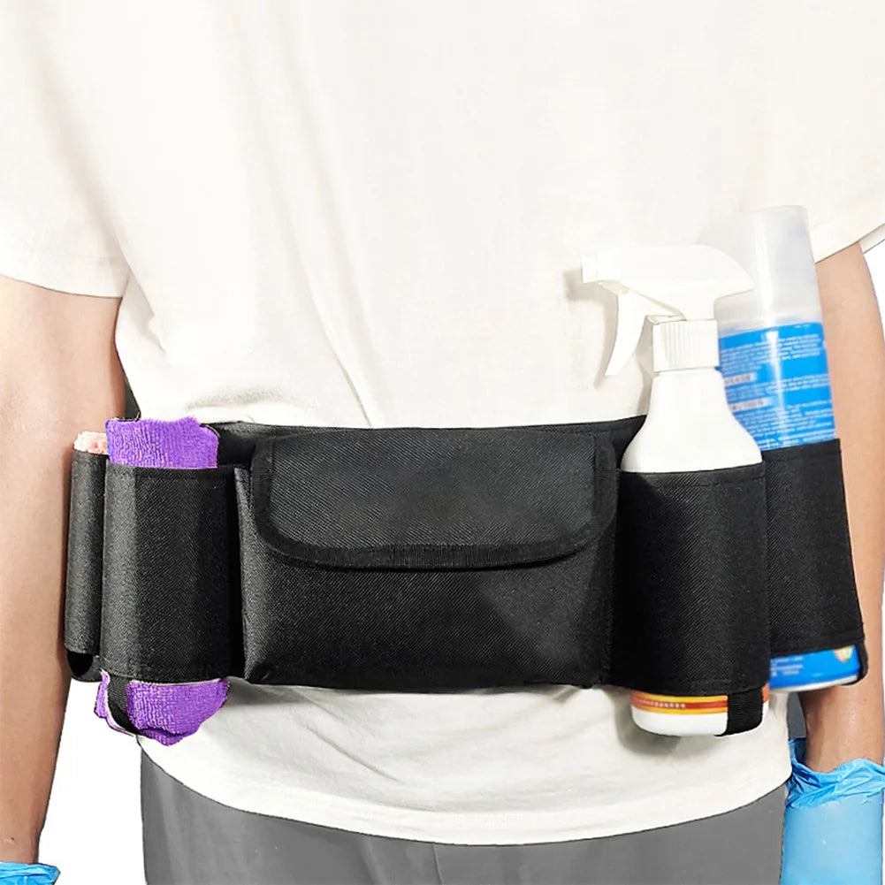Waterproof Oxford Cleaning Tool Waist Bag Belt - Convenient Storage