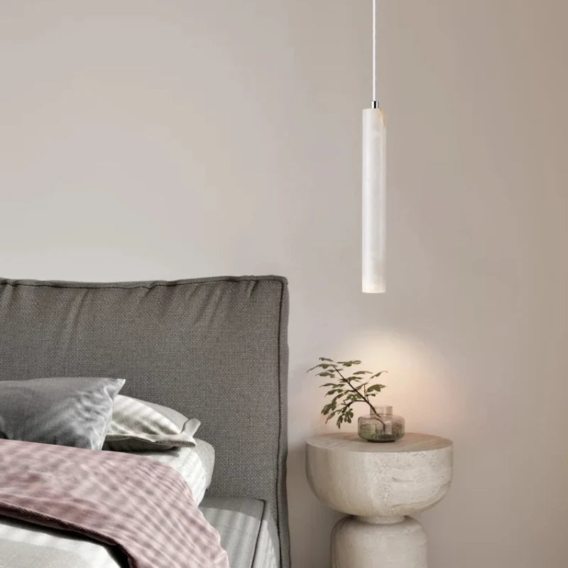 Pumous LED Pendant Lamp - Modern Wooden Chandelier for Bedroom