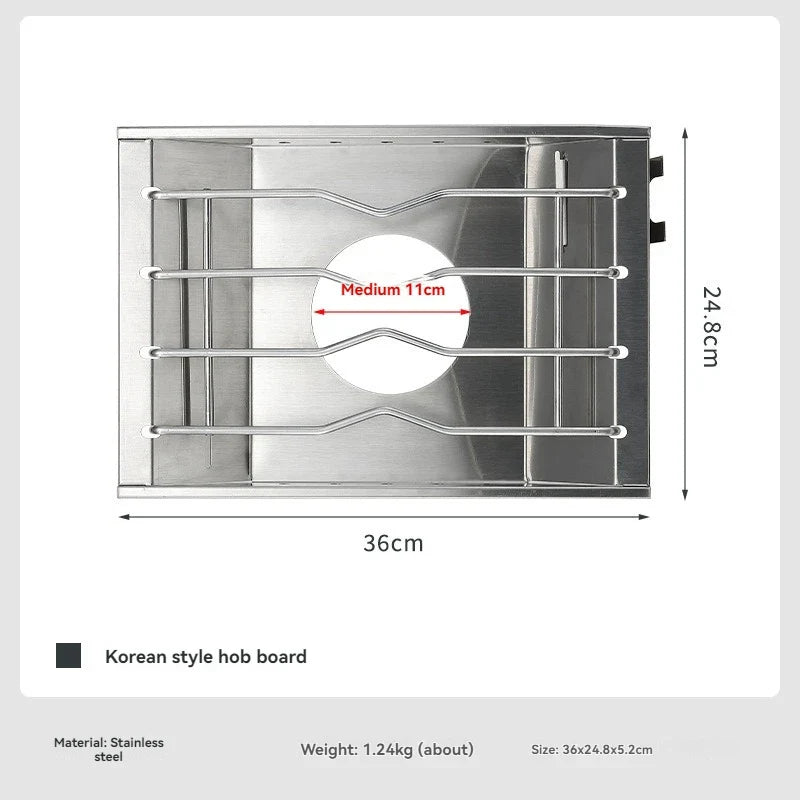 CAMPINGMOON CK-25PG Stainless Steel Outdoor Furnace Plate