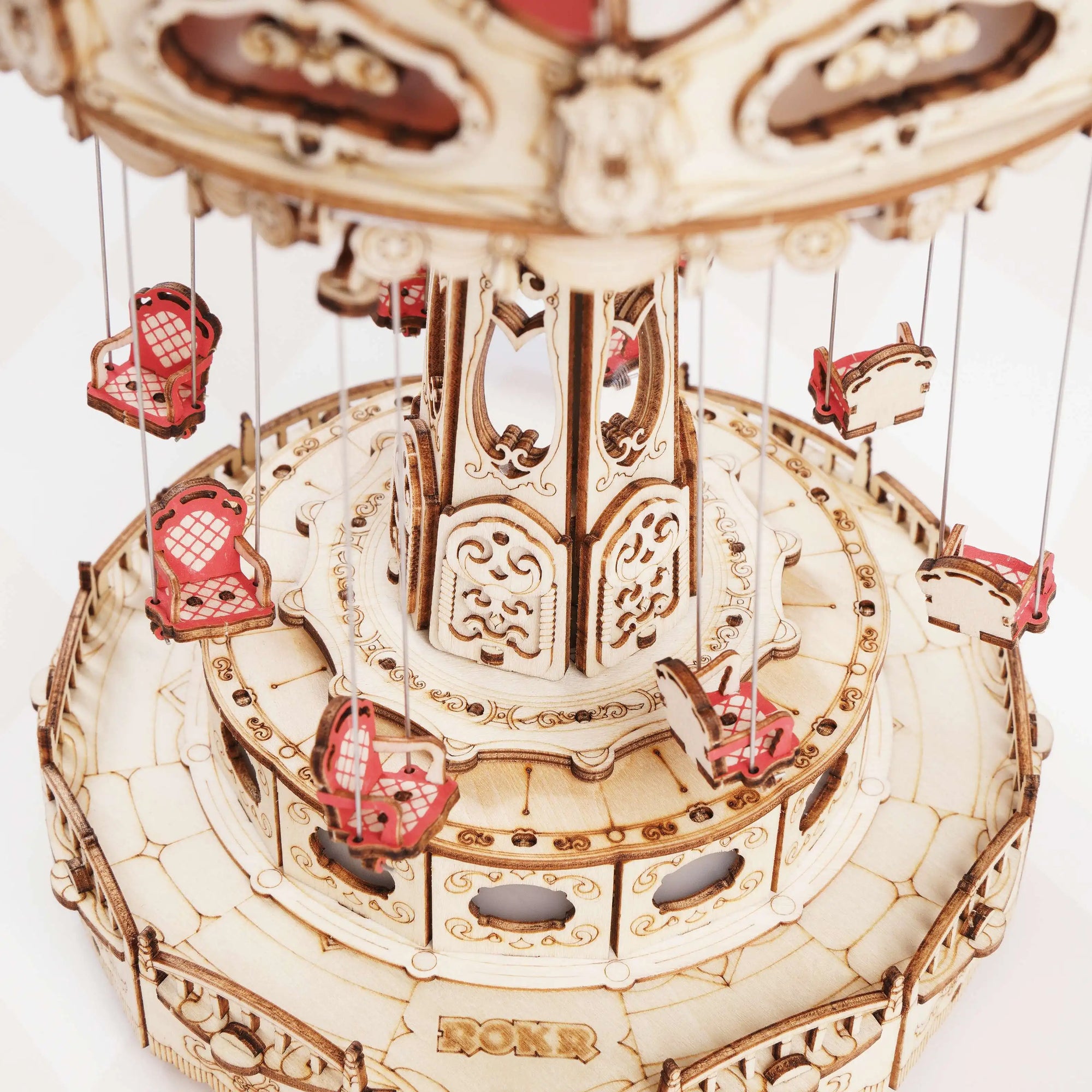 Robotime Rokr 3D Wooden Swing Ride Music Box - Fun DIY Puzzle Kit