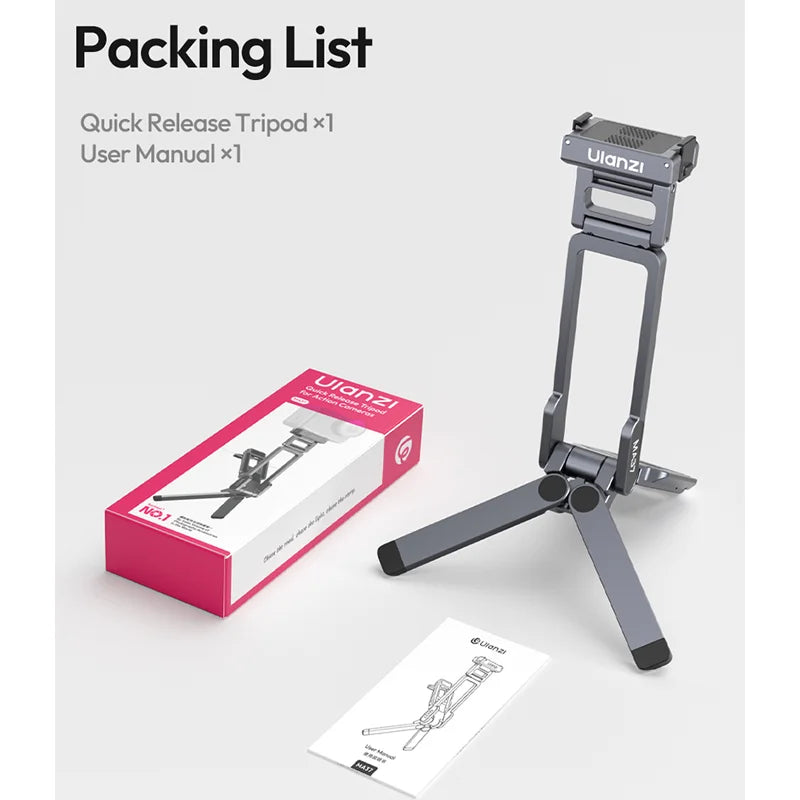 Ulanzi MA37 Mini Tripod for DJI Action 5/Osmo Nano - Compact & Magnetic