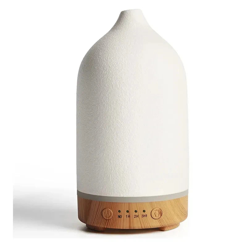 Elegant Ceramic Oil Diffuser with LED Light & Timer