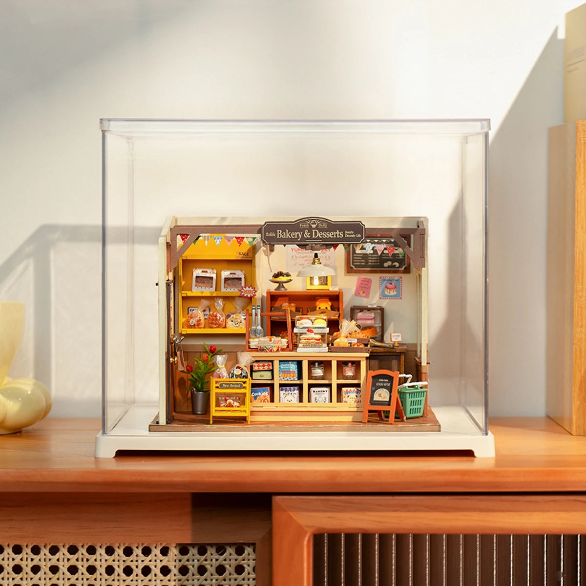 Robotime Dust Proof Miniature Dollhouse Display Box - Easy Assembly
