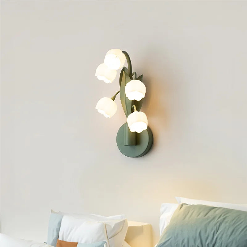 Green Metal Wall Lamp with Adjustable 3-Color LED Lighting