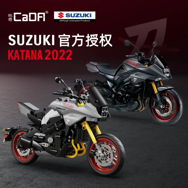 Cada 1104Pcs Suzuki KATANA Motorcycle Building Blocks for Kids