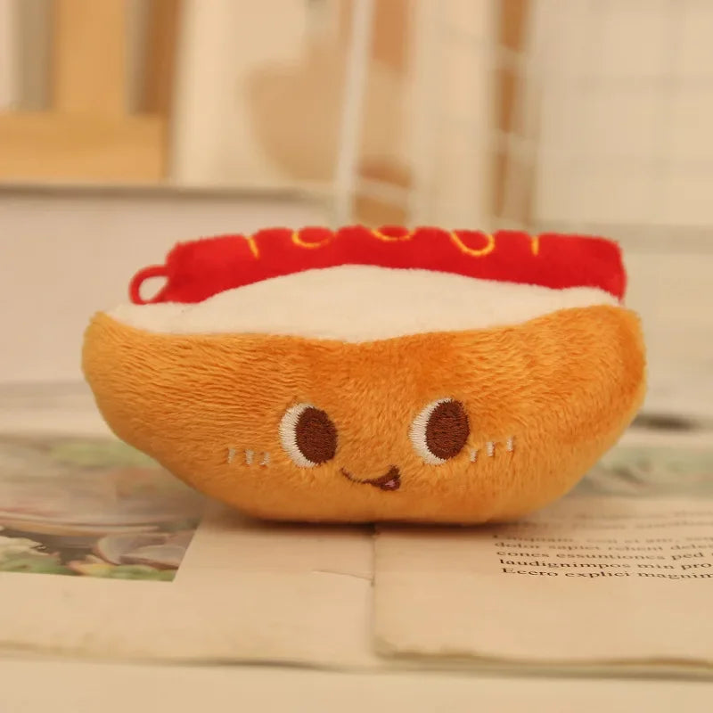 Cute Plush French Fries Bag Charm Keychain for Girls & Couples