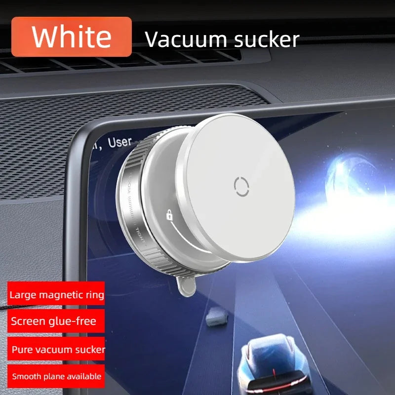 Magnetic Vacuum Phone Stand | 360° Rotatable Car Mount for Smartphones